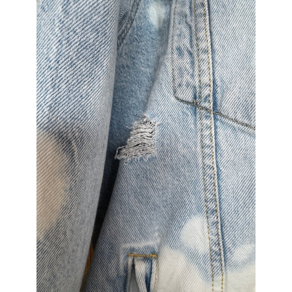 Upcycled Denim Jacket XL Indivisible Eye Folk Art One of One - Picture 10 of 10
